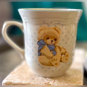 TIENSHAN STONEWARE Theodore 💙 Country  Bear 🐻 Mug ☕️